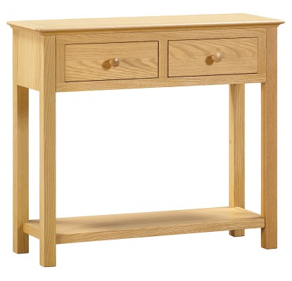 Moreton Oak 2 Drawer Console Table